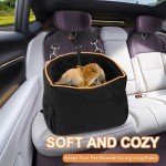 Cozy Memory Foam Dog Car Seat for Small Dogs