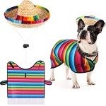 Funny Dog Poncho Sombrero Hat for Parties