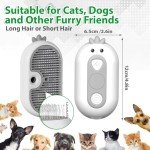 Rechargeable Pet Steam Brush for Dogs & Cats