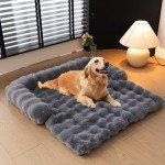 Cozy Faux Fur Dog Sofa Bed - Dark Grey