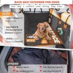 Dog Car Seat Extender with Mesh Window & Storage