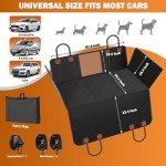 Dog Car Seat Extender with Mesh Window & Storage