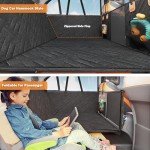 Dog Car Seat Extender with Mesh Window & Storage