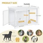 Elegant Double Door Dog Crate with Barn Door