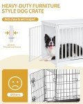 Elegant Double Door Dog Crate with Barn Door
