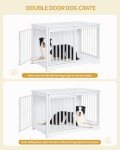 Elegant Double Door Dog Crate with Barn Door