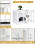 Elegant Double Door Dog Crate with Barn Door