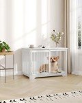 Elegant Double Door Dog Crate with Barn Door