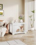 Elegant Double Door Dog Crate with Barn Door