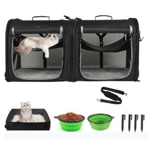 Wakytu 2-in-1 Pet Carrier for Medium Dogs and Cats