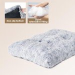 EHEYCIGA XL Fluffy Calming Dog Bed - Grey