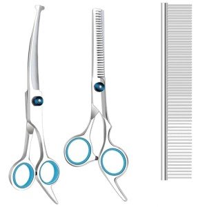 Dog Grooming Scissors Set with Safety Tips