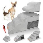 Non-Slip 5-Step Dog Stairs for Couch