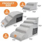 Non-Slip 5-Step Dog Stairs for Couch