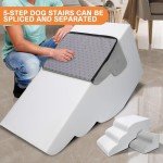 Non-Slip 5-Step Dog Stairs for Couch