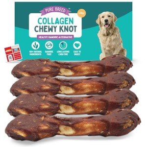 Large Collagen Chewy Beef Dog Bones - 4 Pack