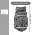 Cozy Knitted Dog Sweater with Turtleneck