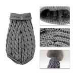 Cozy Knitted Dog Sweater with Turtleneck