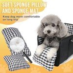 SlowTon Dog Car Seat with Safety Belt and Cushions
