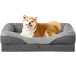 Large Memory Foam Orthopedic Dog Bed with Sides