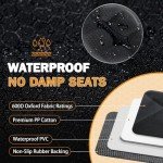 Moveland Waterproof Dog Seat Cover - Football Pattern