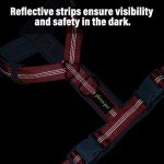 Adjustable No Pull Dog Harness with Padding - Red