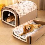Large 2-in-1 Calming Dog Bed and House