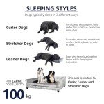 BingoPaw Large Velvet Dog Sofa - Grey XL