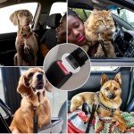 Adjustable Reflective Dog Car Harness Seat Belt Set