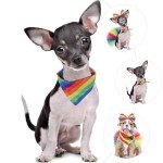 Rainbow Dog Costume Set with Headband and Tutu