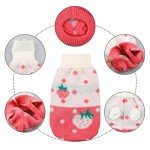 Cozy Pink Strawberry Pet Sweater for Dogs & Cats