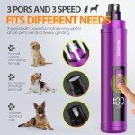 IREDOON Electric Dog Nail Grinder with LED Lights