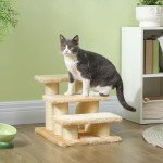 Portable Pet Steps for Easy Climbing - Cream