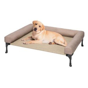 Veehoo Elevated Dog Bed with Removable Bolster