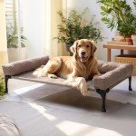 Veehoo Elevated Dog Bed with Removable Bolster