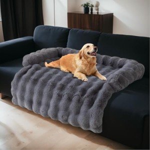 Cozy Dark Grey Dog Sofa Bed Mat