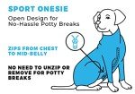 Shed Defender Sport Dog Onesie - Reduces Shedding