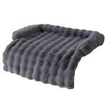 Cozy Dark Grey Dog Sofa Bed Mat