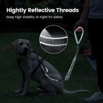 Iokheira Adjustable Bungee Dog Leash with Padded Handles