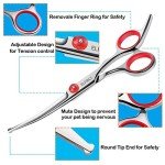 Elfirly Dog Grooming Scissors Kit with Nail Clippers