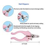 Elfirly Dog Grooming Scissors Kit with Nail Clippers