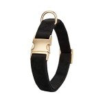 Soft Velvet Dog Collar with Safety Metal Buckle