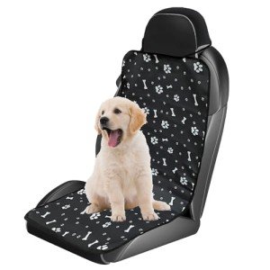 Deilonie Black Dog Car Seat Cover Protector