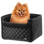 Pecute Small Dog Booster Car Seat with Storage
