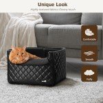 Pecute Small Dog Booster Car Seat with Storage