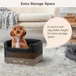 Pecute Small Dog Booster Car Seat with Storage