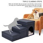 Foldable Non-Slip Dog Steps for Bed and Sofa
