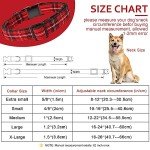Adjustable Soft Plaid Dog Collar for All Sizes