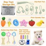 24-Pack Puppy Toy Set with Storage Box