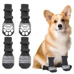 LUVDECO Anti-Slip Dog Socks with Adjustable Straps